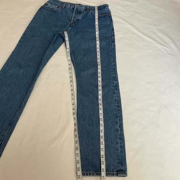 Levi's High Rise Premium Quality Straight Jeans Big E Button Fly Size 28 - Picture 9 of 14